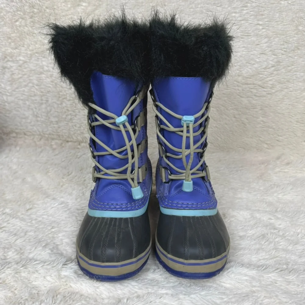 Kids Sorel Joan of Arctic purple faux fur winter boots-3
